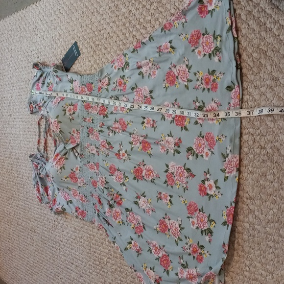 Tropical Sunny Coachella Party Floral Beach Short Dress Plus Size Smocked Waist - Picture 8 of 17